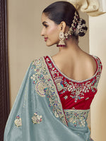 Womens Premium Fashion Ethnic Turquoise Blue Color Saree-MLSHWSA2138TQB0ONE