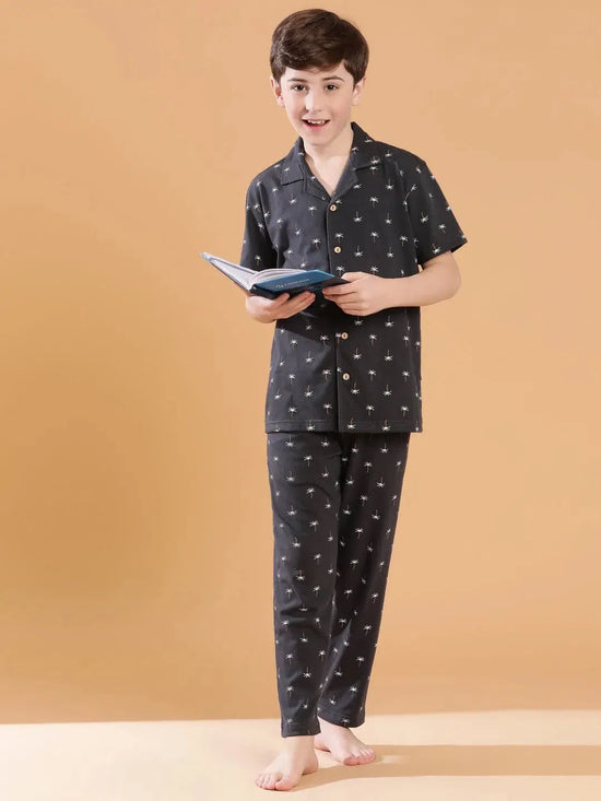 Lil Tomatoes Boys Cotton Night Suits-GBNS-S24-1438_CHARCOAL_30