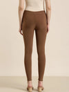 Women Coffee Brown Solid Leggings-AC-PLAIN-001-Coffeebrown