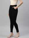 Women Solid Black Slim Fit Jeggings-AF-2266-Black