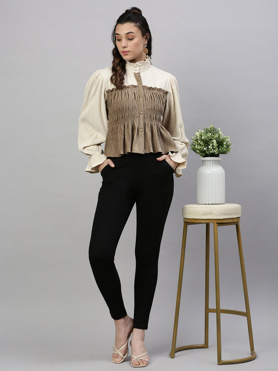 Women Solid Black Slim Fit Jeggings-AF-2266-Black