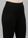 Women Solid Black Slim Fit Jeggings-AF-2266-Black