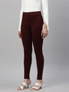 Women Solid Maroon Slim Fit Jeggings-AF-2269-Maroon