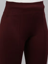 Women Solid Maroon Slim Fit Jeggings-AF-2269-Maroon