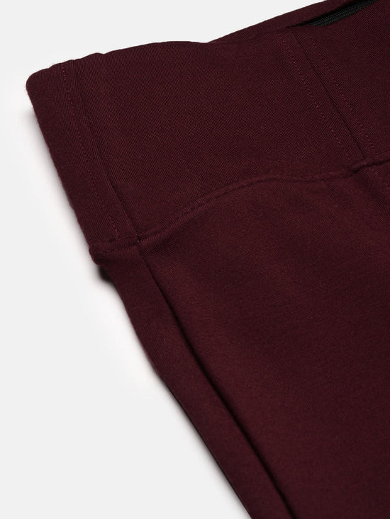 Women Solid Maroon Slim Fit Jeggings-AF-2269-Maroon