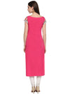 Ahalyaa Women'S Pink Chanderi Printed Kurta