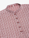 Chikankari Embroidered Kurta with Churidar-JOKP-626Coral
