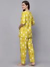 Women's Ikat Print Rayon Night Suit Set