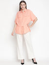 Hunky Dory tie-knot women oversized shirt