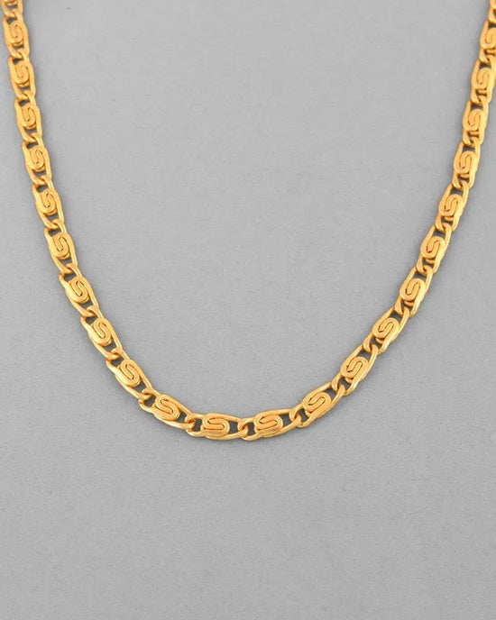 Gold-Plated Statement Chain-VOJ288