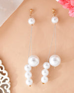 Pearl Studded Handcrafted Classic Drop Earrings-VOJ367