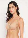 Clovia Non-Padded Non-Wired Full Coverage T-shirt Bra in Nude Colour - Cotton Rich