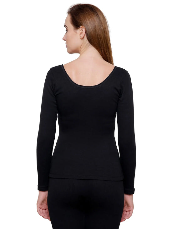 Bodycare Womens Thermal Tops Round Neck Full Sleeves Pack Of 1-Black