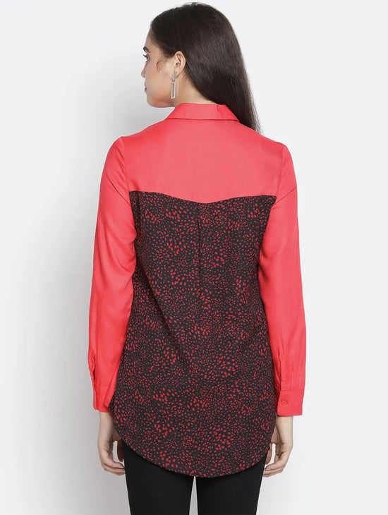 Ruby Red Colour Women Shirt