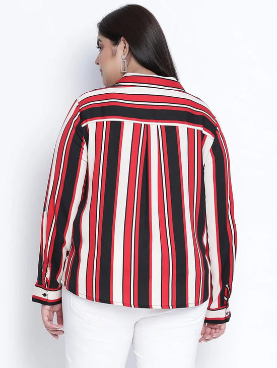 Efantic Strpes Plus Size Shirt