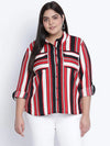 Efantic Strpes Plus Size Shirt