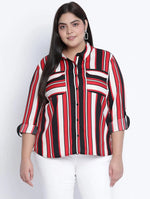 Efantic Strpes Plus Size Shirt