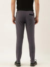 Men Regular Fit Grey Bar Joggers
