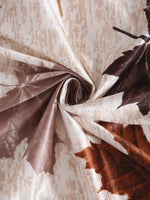 Home Sizzler 2 Piece 3D Maple Polyester Curtain Set