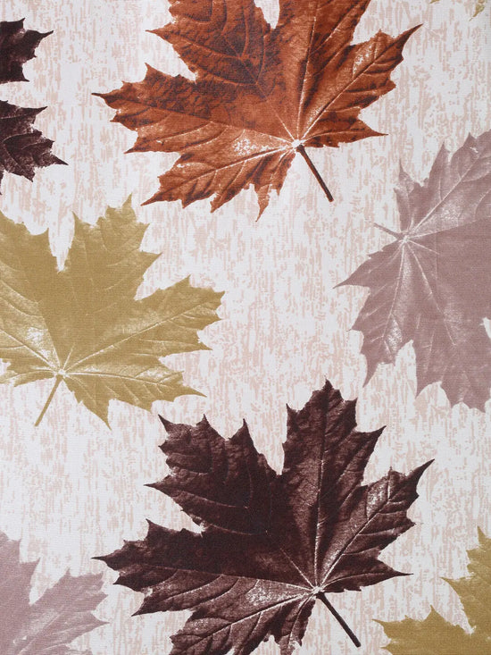 Home Sizzler 2 Piece 3D Maple Polyester Curtain Set