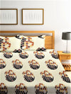 Home Sizzler Piece Pallets 144TC Microfibre Brown Double Bedsheet With 2 King Size Pillow Covers