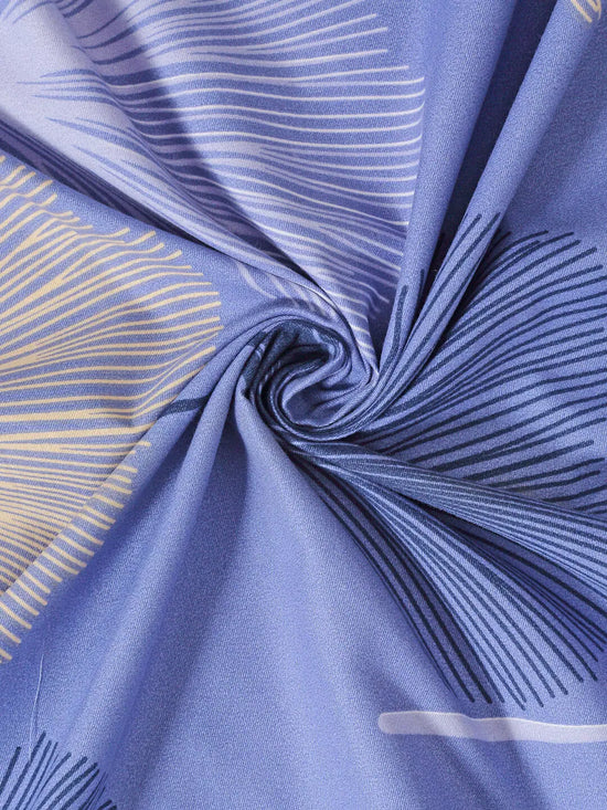 Home Sizzler Well Cushy 144TC Microfibre Sky Blue Double Bedsheet With 2 King Size Pillow Covers