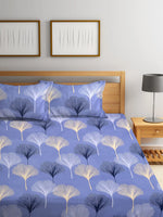 Home Sizzler Well Cushy 144TC Microfibre Sky Blue Double Bedsheet With 2 King Size Pillow Covers
