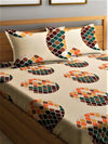 Home Sizzler Hypno Lux 144TC Microfibre Multicolor Double Bedsheet With 2 King Size Pillow Covers