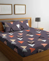 Home Sizzler Heart Of Home 144TC Microfibre Lavender Double Bedsheet With 2 King Size Pillow Covers