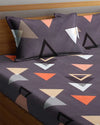 Home Sizzler Heart Of Home 144TC Microfibre Lavender Double Bedsheet With 2 King Size Pillow Covers