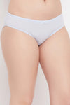 Low Waist Bikini Panty in Baby Blue with Inner Elastic - Cotton