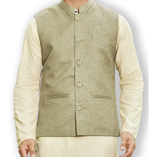 Authentics Kurta Bandi Set Olive