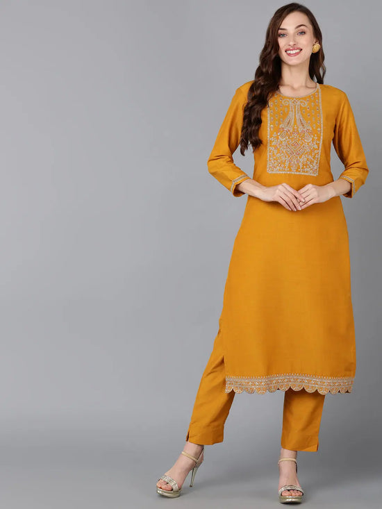 Ahika Women Silk Blend Embroidered-VCK9127_XS