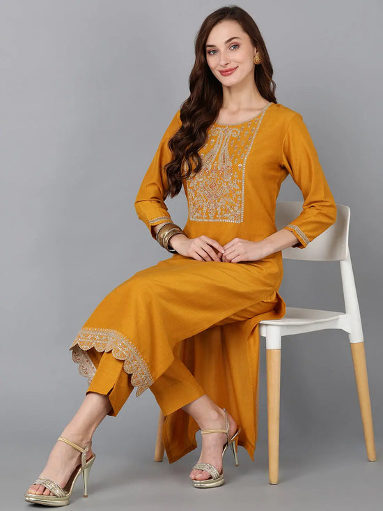Ahika Women Silk Blend Embroidered-VCK9127_XS