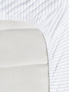 Home Sizzler 300TC Microfibre White Satin Striped Elastic Fitted Double Bedsheet with 2 King Size Pillow Covers, Fit for Mattress: 72"X75" & 72"X78"