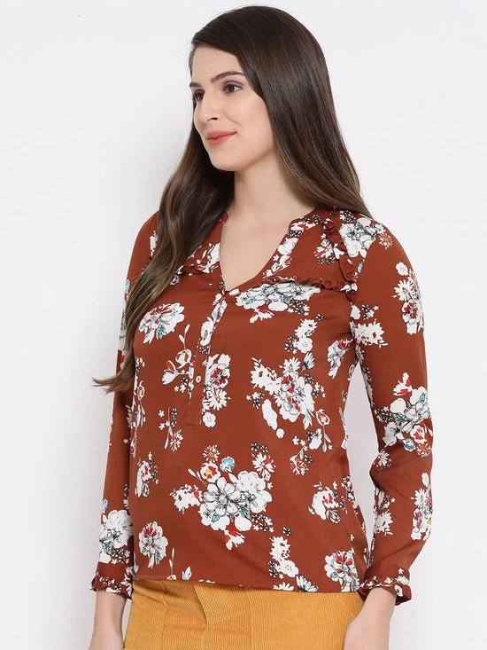 Floral Cut Nelly Glam Women’s Top