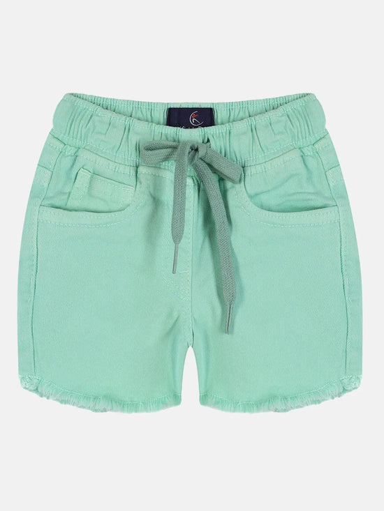 Girls Over Dyed Denim Hot Shorts-SS23GJHS084001